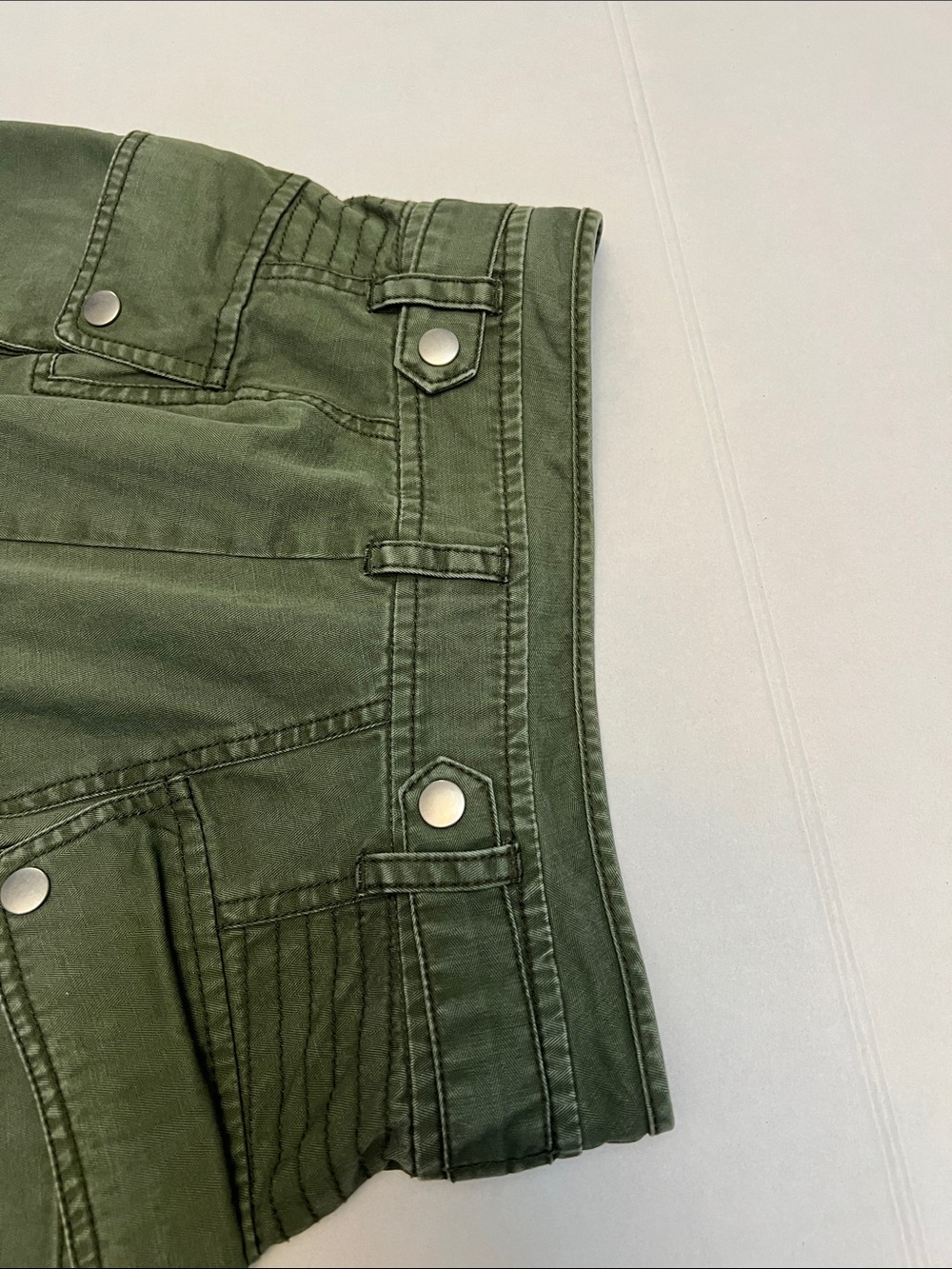 MARISSA WEBB UTILITY CARGO PANTS GREEN HIGH WAISTED 100% COTTON SIZE 4 WOMENS - Picture 7 of 16
